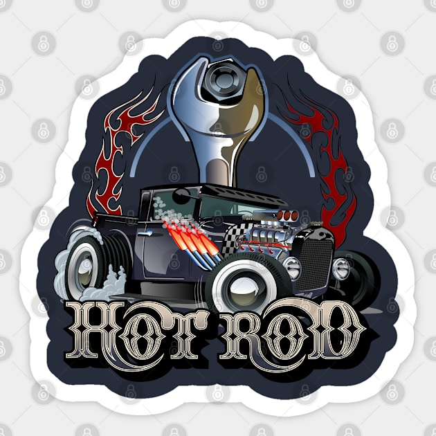 Hot Rod Sticker by Funky Aviation